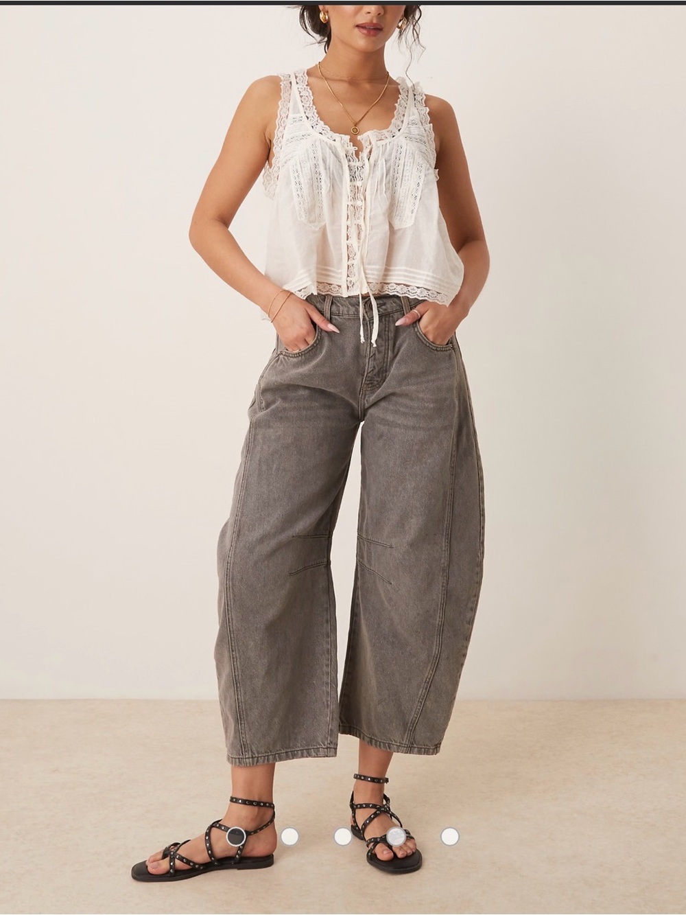 We The Free Good Luck Barrel Jeans in Archive Gray
